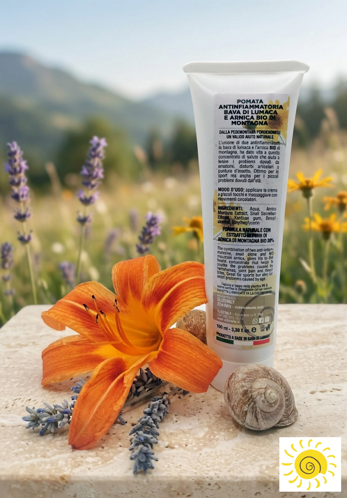 BAVA DI LUMACA - Pomata antifiammatoria bava di lumaca e arnica di montagna BIO